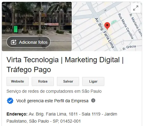 Virta Tecnologia - google meu negocio